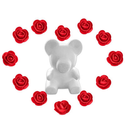 

25cm DIY PE Foam Artificial Flowers Rose Bear Valentines Day Dried Flowers
