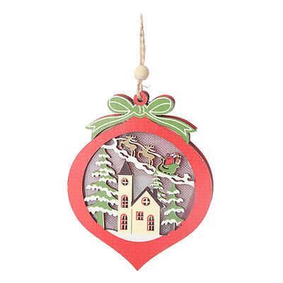 

LED Light Up Wooden Party Bedroom Holiday Decorations Decorative Hanging Ornaments Indoor Christmas Tree
