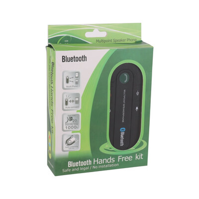 

Bluetooth Handsfree Car Kit Wireless Bluetooth Speaker Phone MP3 Music Player Sun Visor Clip Speakerphone with Car Charger