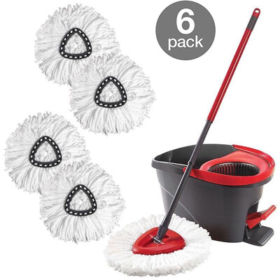 

〖Follure〗Replacement Heads Easy Cleaning Mopping Wring Spin Mop Refill Mop Pack of 6