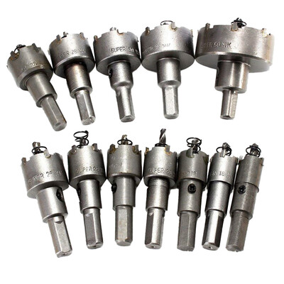 

12PCSSet 15-50MM Carbide Tip HSS Drills Bit Hole Saw Kit Stainless Steel Metal Alloy Opener Bit Home DIY Tool