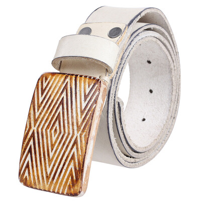

Hongmioo Wooden Belt Bukcle First Layer Leather New fashion Belts For men Russian Retro Belt Free shipping