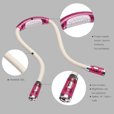 

LED Flexible Handsfree Hug Neck Reading Book Light Lamp Torch Flashlight