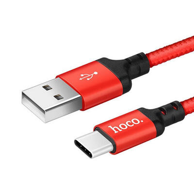 

HOCO Nylon Braided Charging Data Cable Aluminum Alloy 2A Fast Charge Type-c Cable-2m