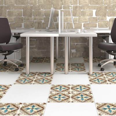 

〖Follure〗4Pcs Creative Adhesive Tile Floor Wall Decal Sticker DIY Kitchen Bathroom Decor