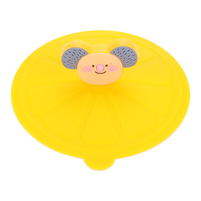 

Excellent Cartoon Patterns Silicone Leakproof Coffee Mug Suction Lid Sealed Cup Cover