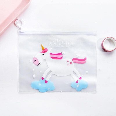 

Cartoon PVC Transparent Pencil Case Document Bag Water-Proof Zipper Pouch File Folder Stationery Organizer 2117CM 8367Inch