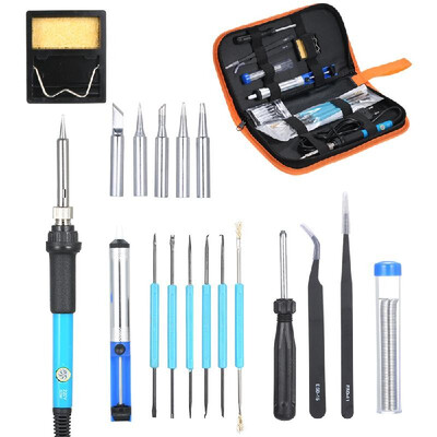 

Portable Adjustable Electric Temperature Device Lightweight Welding Soldering Station Tool Kit 60W with 5 Piece Solder Iron Tips