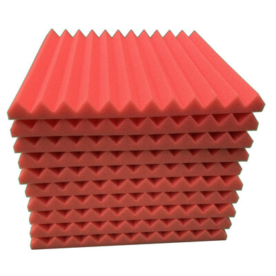 

〖Follure〗10Pcs Acoustic Foam Panel Sound Stop Absorption Sponge Studio KTV Soundproof