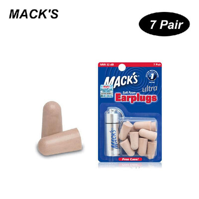 

MACKS 7 Pair Anti-noise Foam Earplugs Washable Professional Soundproof Ear Plugs for Sleeping Working Travelling Hearing Protecti