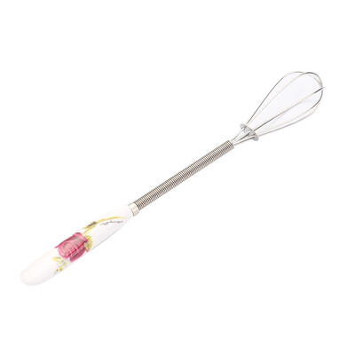 

Ceramic Handle Stainless Steel Hand Egg Beater Manual Egg Stirring Whisk