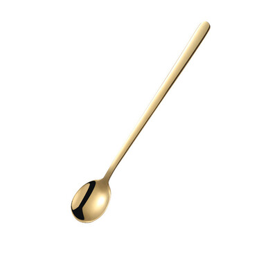 

Toponeto Colorful Spoon Long Handle Spoons Flatware Coffee Drinking Tools Kitchen Gadget