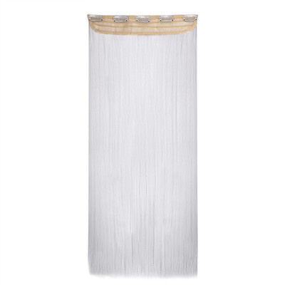 

Synthetic Fiber Clips in on Hair Extension 34 Full Head One Piece 5 Clips Long Silky Straight Curly Wavy