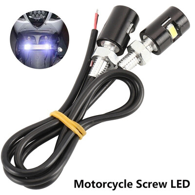 

2 Pcs Car Led Light 5730 1SMD White LED Motorcycle Car License Plate Screw Blot Light Lights