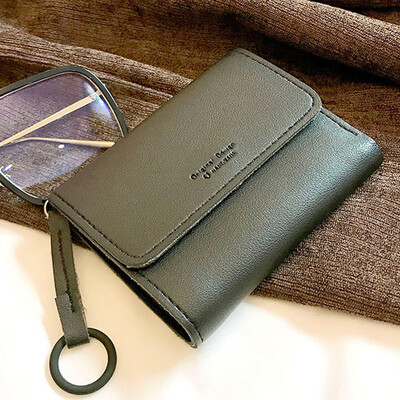 

Tailored Womens Fashion Simple Wallet Solid Color Card Package Multi-Function Coin Purse