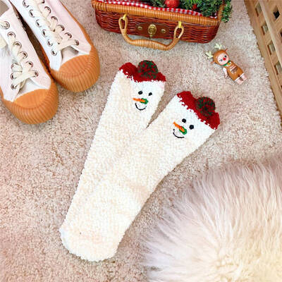 

2020 New Christmas Coral Fleece Socks Xmas Thicken Warm Floor Sock