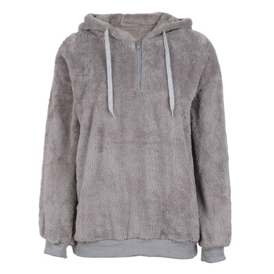 

Womens Long Sleeve Casual Hoodies Sweatshirt Zipper Warm Winter Autumn Sweater Loose Tops