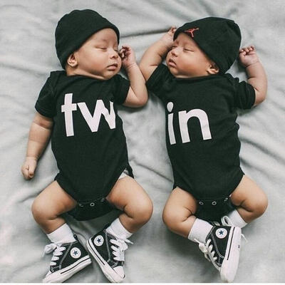 

Newborn Infant Baby Boys Girls Bodysuit Twins Romper Jumpsuit Outfits Clothes