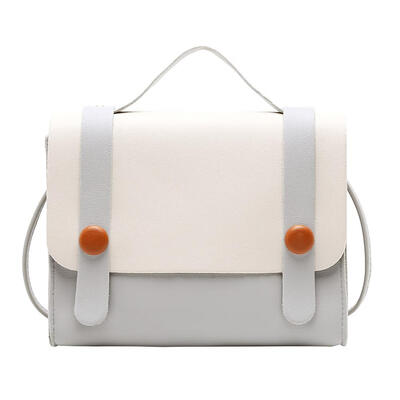 

Women PU Leather Crossbody Bags Flap Splicing Color Shoulder Bags Handbag