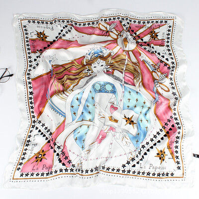 

New scarf female Korean version of the small square scarf spring&autumn tide hair band female small fresh Korean professional silk scarf decorative scarf