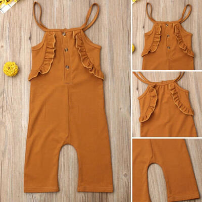 

US Kids Baby Girl Romper Ruffle Bodysuit Jumpsuit Sunsuit Summer Outfits Clothes