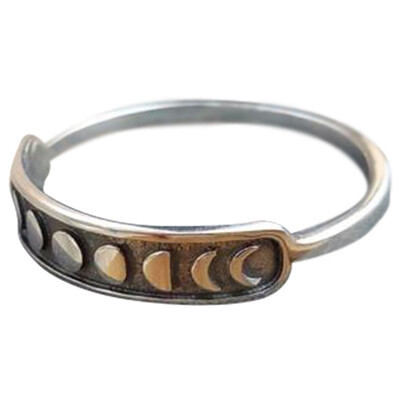 

Women European&American Trends Wild Retro Moon Short Rings Size 6-10
