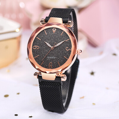 

RM Fashion Simple And Simple Scale Star Sky Dial Mesh With Quartz Womens Watch