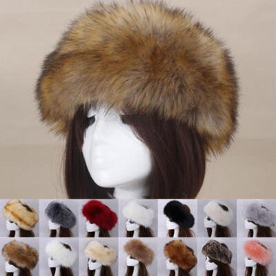 

New Thick Fluffy Russian Cap Faux Fur Headband Hat Winter Earwarmer Ski Hats Hot