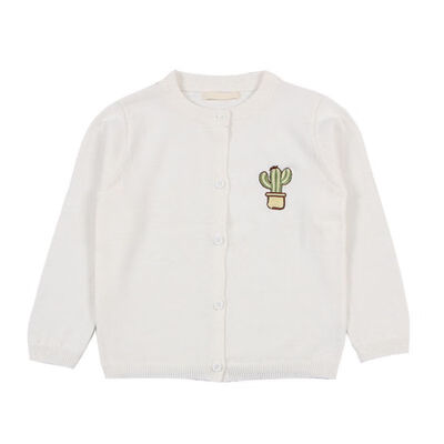 

Kids Baby Girl Clothes 0-6T New Autumn Sweater Cardigan Baby Girl Boy Embroidery Cactus Cardigan Casual Outerwear Winter Clothes