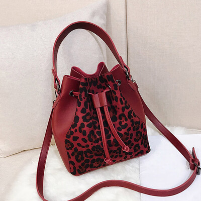 

Tailored Fashion Lady Retro Leopard Bucket Versatile Shoulder Bag Messenger Bag