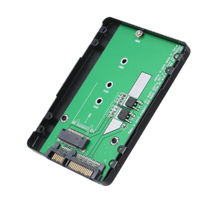 

Black Metal SSD Enclosure M2 NGFF SSD to 22Pin 25 2280 SATA Adapter Card 7mm Height
