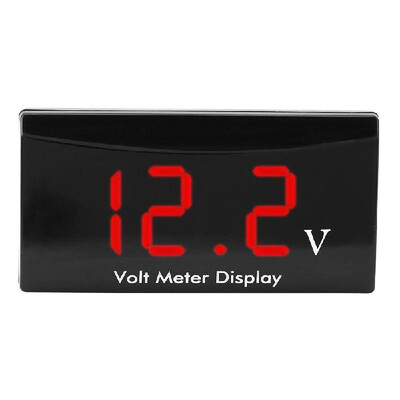 

12V Digital LED Display Panel Meter Voltmeter Car Motorcycle Voltage Volt Gauge Panel Meter for Vehicle Automotive Red