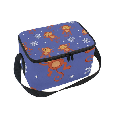 

ALAZA Symbol Of A Monkey Lunch Box Insulated Lunch Bag Large Cooler Tote Bagfor Men Women