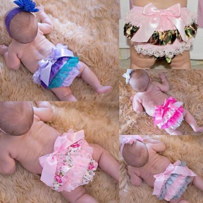 

Toddler Baby Infant Girl Lace Ruffle Bloomer Nappy Underwear Panty Diaper Cover