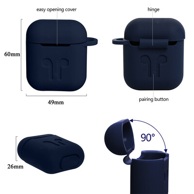 

Silicone Case for Apple AirPods Wireless BT Headset Protective Storage Box Cover Pouch