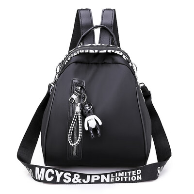 

Three waterproof double shoulder bag girl fashion small backpack with one shoulder slanted Oxford cloth Korean version backpack