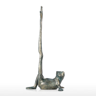 

Frog Paper Towel Holder Decorative Animal Toilet Paper Roll Holder Antique Cast Iron Organizer Cast Iron Paper Towel Stand