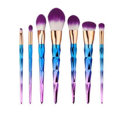 

7pcs Nylon Bristle Diamond Pattern Handle Cosmetic Makeup Brush Set