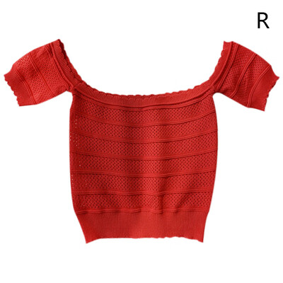 

Women Fashion Solid Color Slim Fit All-match Short Sleeve Concise Casual T-shirts