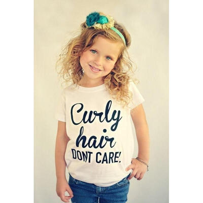 

100 Cotton Girls Kids Baby Toddler Casual Short Sleeve Tops T-shirt Tee Clothes