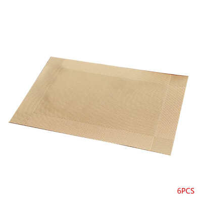 

6pcs Pvc Bowl Cup Pad Drink Coasters Waterproof Slip-Resistant Dining Table Mat Crochet Placemats