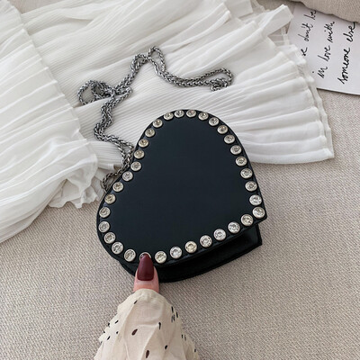 

Sweet Girl Travel bag 2019 Summer New Quality PU Leather Womens Designer Handbag Diamond Chain Shoulder Messenger Bag Crossbody