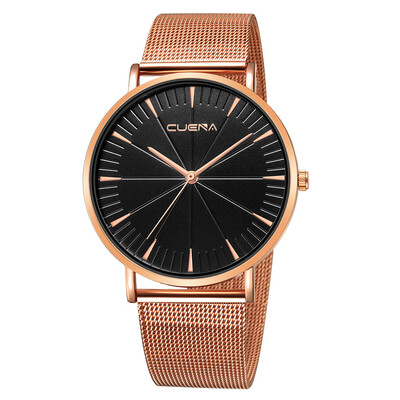 

Gobestart CUENA Men Fashion Military Stainless Steel Analog Sport Quartz Business Wrist Watch