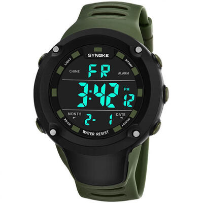 

SYNOKE Mens Digital Sports Watch Modern Waterproof Wristwatch