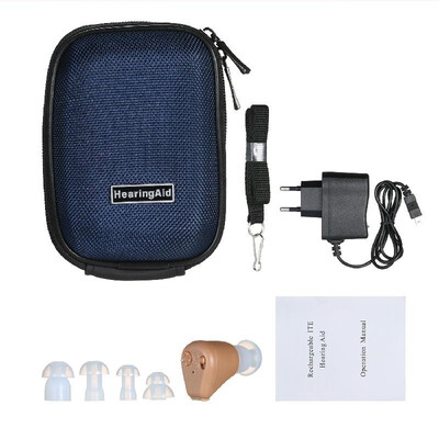 

AXON K-88 Rechargeable Mini ITE In the Ear Digital Hearing Aid Personal Sound Amplifier Fits Both Ears Noise Reduction with 4 Ea