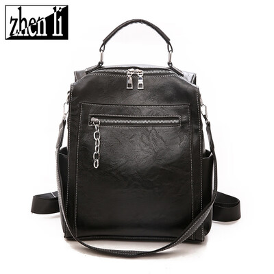 

Ladies bag school style fashion womens backpack PU supply female bag