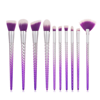 

Toponeto 10PCS Purple Cosmetic Makeup Brush Brushes Foundation Powder Eyeshadow Brush Set