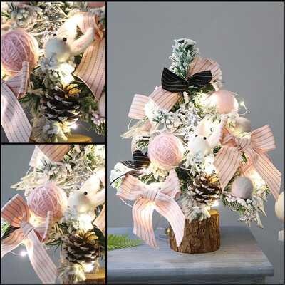 

Gobestart DIY Artificial Flocking Christmas Tree LED Multicolor Lights Holiday Xmas Window