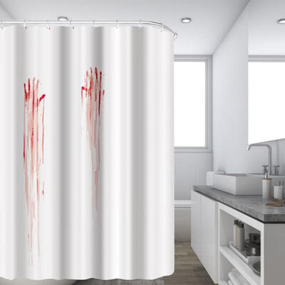 

Greensen Polyester Blood Hands Painting Shower Bath Curtain Waterproof Bathroom Curtain