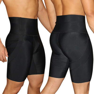 

Mens Seamless Boxer Briefs High Waist Body Shaper Tummy Control Slimming Shorts